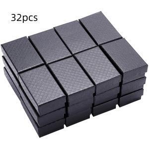 TEMU 스폰지 안감이 있는 패턴 주얼리 선물 상자 32개 세트, 3.15x1.97x0.98인치(8x5x2.5cm) 직사각형 견고한 판지 상자 반지, 귀걸이, 목걸이에 적합 - 기념일, 결혼식, 생일, DIY 및 소규모 비즈니스용 완벽한 보석함