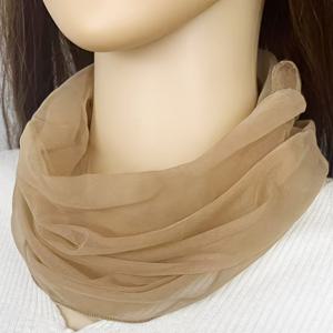 TEMU 새 여름용 여성용 경량 귀걸이 단색 얼굴 베일 마스크, 목 보호대, 후드 스카프, 장식 소형 스카프, 얼굴 커버, 목 주름 방지, , 야외 활동 및 출퇴근용