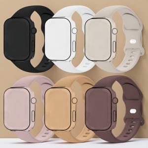 TEMU 6개 세트 애플워치 밴드 스포츠 실리콘 - 시리즈 10/9/8/SE/Ultra 1&2용, 어머니날 & 남녀공동 선물 컬렉션, 여름 준비 완료, 12가지 색상 초흡수 방수 스트랩 (38mm-49mm), 여성용