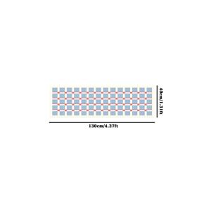 TEMU 10mm 두께 플러시 매트 - 블루 롱 디자인, 침실·거실·복도용 소프트 폴리에스터 현대식 매트, 손세탁 전용, 소파 & 커피 테이블 공간용 내구성 있는 바닥매트, 모던 홈 데코, 고품질 원단, 인테리어 추천