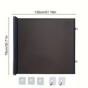 TEMU 1개 간편 설치 자동 닫히는 블랙 PVC 펫 게이트 - 무드릴 안전 울타리, 내구성 강한 실내/외용 개 및 고양이 장벽, 계단·문·방 차단, 슬림 디자인, 견고한 구조, 아파트 애완동물용