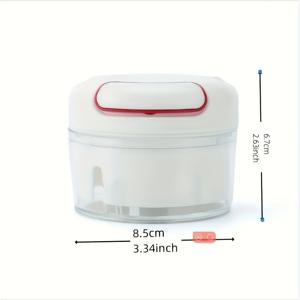 TEMU 170ml/500ml/900ml 수동 푸드 초퍼, 향신료 및 허브 분쇄기 - 다기능 마늘 프레스, 야채 커터, 스테인리스 스틸 블레이드, ABS 플라스틱 용기 포함, 가정에서 빠른 마늘 준비에 적합, 세척 용이|마늘다지기|야채다지기