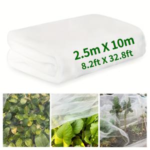 TEMU 1pc 초미세 메쉬 정원 네티 바리어 - 과수원, 채소 및 블루베리 나무 보호용 흰색 나일론 식물 보호, 온실 식물 보호 - 이상적인 정원 네티 곤충 바리어, 내구성 있는 플라스틱, 전원 필요 없음
