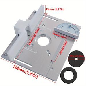 TEMU 1 In 1 알루미늄 라우터 테이블 삽입 플레이트, 전기 우드 라우터 트리밍 기계 플립 플레이트 설치 구멍, 85*85mm 70*60mm
