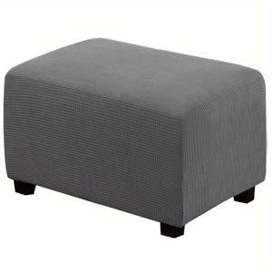 TEMU 대형 직사각형 오트만 소파 커버, 큰 스트레치 자카드 발받이 커버, 신축성 있는 전체 감싸는 발받이 커버, 모든 계절을 위한 범용 직사각형 쿠션 커버, 신축성 있는 하단, 대형, 초대형 및 초대형 접이식 보관 스텝 가구 보호자.|발받침대