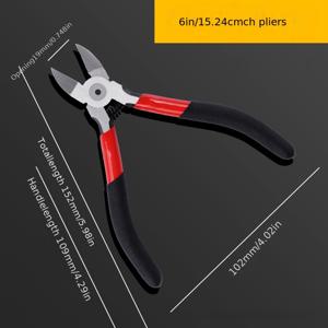 TEMU 1개 산업용 크롬 바나듐 강철 와이어 커터 플라이어, 전기 기술자 전문 대각선 절단 니퍼, 초경질 얇은 블레이드 강철, 정밀 그립 핸들, 와이어 절단 도구 | 얇은 블레이드 커터 | 전문가용 도구