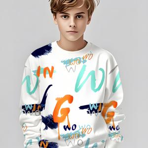 TEMU 남아 캐주얼 크루 넥 스웨트셔츠, 재미있는 