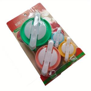 TEMU 4개 세트 4사이즈 플라스틱 폼폼 메이커 클로버 퍼프 볼 위빙 바늘 DIY 뜨개질 도구 색상 랜덤