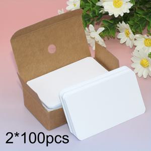 TEMU 200장/세트 DIY 빈 카드지, 둥근 모서리 영어 단어 카드, 손글씨 미니 엽서, 판타지 테마 혼합 색상, 메모, 소원 및 메시지를 위한 휴대용 기억 카드