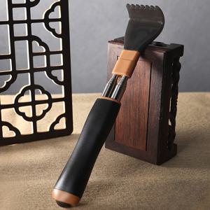 TEMU 1pc의 이치 완화용 스크래처 도구, 노인들이 등을 긁을 수 있는 편리한 장치, 휨을 방지하는 접이식 스테인레스 스틸 이중 막대가 특징입니다.