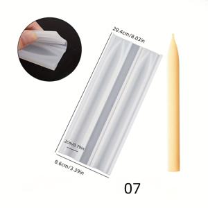 TEMU DIY 나선형 긴 막대 양초 몰드, 특수 모양의 나선 얇은 막대 향로 왁스 실리콘 몰드