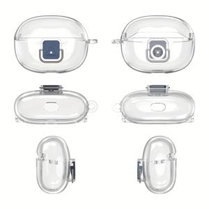 TEMU 1팩 SHOKZ Open Dots ONE용 투명 케이스, 새로운 휴대용 케이스, 단색 스타일리시 헤드폰 보호 커버 (헤드폰 미포함, 1팩), 기기 커버,여행용 액세서리,세련된 커버,모던 액세서리,내구성 있는 플라스틱,튼튼한 케이스,이어버드 커버,가제트 애호가,기술 애호가