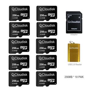 TEMU 10팩 Cloudisk SD 카드 32GB 16GB 8GB 4GB 2GB 1GB 512MB 256MB 128MB Memory CardHC U3 U1 A2 A1 C10 UHS-I 메모리 카드 (128MB-256MB-512MB 소용량, 소형 파일 저장 및 회사용)