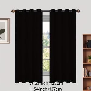TEMU 1패널 그롬멧 탑 커튼 열차단 방음 커튼 및 커튼 룸 커튼 거실 침실 홈 데코