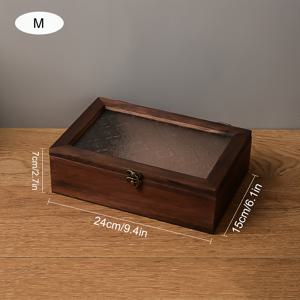 TEMU 빈티지 나무 보석 상자 - 탁상 장식 정리함 - 다양한 품목 보관 - 레트로 디자인 스냅 잠금 - 다목적 나무 기념품 상자 세트, 보석 상자