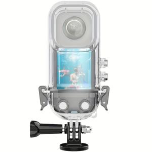 TEMU Insta 360 One X3 액션 카메라 방수 케이스 - 수중 다이빙 보호 하우징, 164ft/50m 깊이용 브래킷 액세서리 포함, 스쿠버 다이빙 액세서리