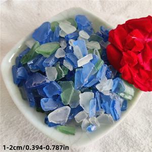 TEMU 해안 매력 바다 유리 믹스 - 4.48oz 다양한 색상 (화이트, 민트 그린, 라이트 블루) DIY 공예, 꽃병 채우기, 수족관 및 해변 결혼식용