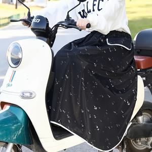 TEMU 블랙 모터사이클 드레스, 조절 가능한 스트랩, 반사 스트립, 대용량 포켓 - 스트리트 스포트 스타일, 세탁 가능, 내구성 있는 폴리에스터, 라이딩 및 야외 활동에 완벽한 모터사이클 액세서리