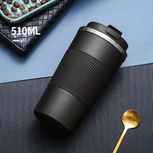 TEMU 510ml 보온 스테인리스 스틸 여행용 머그컵 뚜껑 포함 - 유출 방지, 재사용 가능한 커피 컵, 차량 및 일상 사용 및 선물용 - 크리스마스, 할로윈, 추수감사절에 완벽함
