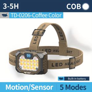 TEMU 1개 SMILINGSHARK TD0206 미니 헤드라이트 - 모션 센서, 3가지 광원, USB 충전 기능이 있는 충전식 LED 헤드램프, 야간 낚시, 작업, 사이클링, 하이킹용 - 컴팩트 & 휴대용 디자인, 낚시 장비, 세련된 헤드램프, 해드렌턴충던식, 헤드램프 충전식, 헤드랜턴 초강력, 랜턴 헤드, 해드랜턴
