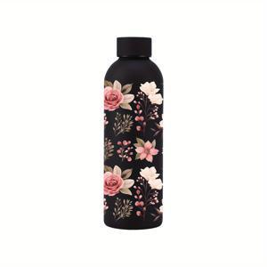 TEMU 1개, 16.91oz 꽃 디자인 스켈리 텀블러, 스테인레스 스틸 이중 벽 진공 보온 보관 물병, 뚜껑이 있는 직선 컵, 야외 활동, 체육관, 어머니의 날 선물, 데이 선물, 아내 생일 선물, 결혼 선물