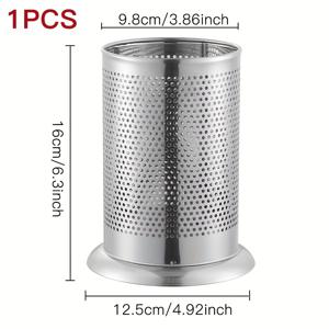 TEMU 주방에서 다양한 긴 물건을 수용할 수 있는 스테인리스 스틸로 만들어진 보관 용기, 선반 바구니