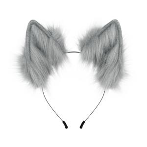 TEMU 핸드메이드 늑대 고양이 여우 모피 귀 헤어 액세서리 - 다양한 색상 (화이트, 블랙, 그레이, 브라운, 오렌지 등) 코스프레 & 할로윈 의상 테마 파티용 - 부드러운 인조 퍼, 전원 불필요, 편안한 착용감, 판타지 스타일, 소프트 퍼 디자인|코스프레