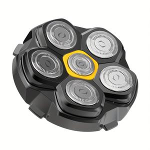 TEMU 솔림피아 6D 자기 면도기 헤드 교체용 - 모든 6D 자기 전기 면도기와 호환, 대머리 남성용 자기 교체 헤드