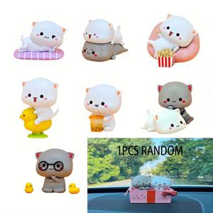 TEMU 1개 랜덤 행운의 고양이 자동차 내부 장식용 소품 - 친구를 위한 크리스마스 선물, 모든 차량에 어울리는 신비한 귀여운 장식 아이템, 파티 홈 오피스 데스크 장식, 어머니날 발렌타인데이 졸업 선물, 동창생을 위한 최고의 크리스마스 선물