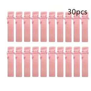 TEMU 30개 벨벳 끈형 단일 연필 파우치 펜 홀더 세트, 만년필용 선물용 펜 케이스 (네 가지 색상)|필통|에코백