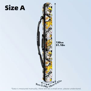 TEMU 유지원 낚시대 가방, 플라이 피싱 로드 케이스, 2025 디자인, 대용량 내구성 및 압박 방지 보호, 청소 용이, 외부 메쉬 포켓, 넓은 어깨끈으로 휴대 또는 백패킹에 적합한 낚시 장비 보관을 위한 이상적인 선택|백팩|낚시대