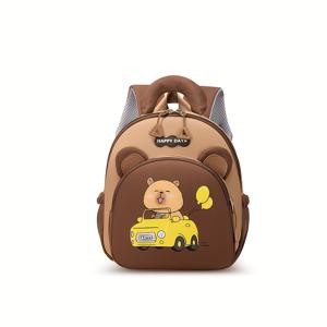TEMU 귀여운 동물 디자인 키즈 백팩 (곰, 택시 카) - 3-6세 남아 & 여아용 가벼운 학교 배낭, 조절 가능한 어깨끈, 컴팩트 보육원 백팩 블루/, 유치원생을 위한 완벽한 생일 또는 크리스마스 선물, 학교용 백팩, 튼튼한 소프트 폴리에스터 안감