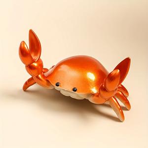 TEMU 3-in-1 게 디자인 데스크 오거나이저: 멀티 기능 휴대폰 스탠드, 펜 홀더 & 안경 거치대 - 내구성 플라스틱, 생기 넘치는 오렌지 & 블루, 귀여운 오피스 & 홈 액세서리, 튼튼한 구조, 창의적인 디자인, 고품질 플라스틱, 컴팩트 정리함, 작업 공간 장식품