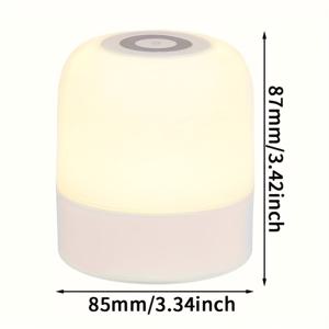 TEMU 휴대용 LED 터치 데스크 램프, USB-C 충전식, 밝기 조절 가능 (30%-100%), 3가지 색상 모드 (따뜻함/자연스러운/냉담함) - 1개월 배터리 수명, 저소음 터치 컨트롤, 침실, 침실 조명, 모던 조명, 세련된 램프에 적합|캠핑테이블|식탁조명