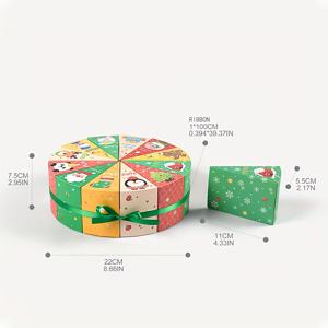 TEMU 12개 축제 크리스마스 어드벤트 캘린더 선물 상자 리본 포함 - 파티, 생일 및 축하 행사용 컬러풀 종이 계산일 캘린더, 크리스마스 어드벤트 캘린더, 파티 선물 포장, 장난기 있는 디자인, 장식 리본 액센트, DIY 어드벤트 캘린더, 선물 상자, 선물용 상자, 크리스마스 선물 상자