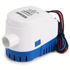 TEMU 해양 샤워 배수 펌프, 자동 수중 펌프 12V 1100GPH 내장형 플로트 스위치 포함 - 요트 및 보트용 쉬운 설치, 해양 수중 펌프, 보트 배수 솔루션, 컴팩트 디자인, 내구성 있는 구조, 요트 주인, 요트 유지보수, 공간 절약 디자인, 고유량 펌프, 요트 애호가, 아웃보드 모터, 보트 액세서리 해양, 샤워 액세서리, 샤워 화장실