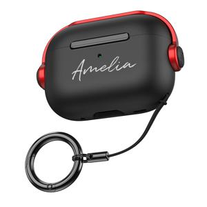 TEMU 맞춤형 DIY 텍스트 멀티펑셔널 이어폰 케이스, for AirPods Pro 3용 충격 방지 보호, 상단 커버는 떨어지지 않는 경우에도 분리되지 않음, 충격 방지 케이스 | 스타일리시 이어폰 케이스 | 내구성 있는 이어폰 케이스, 에어팟 케이스, 에어팟 케이스