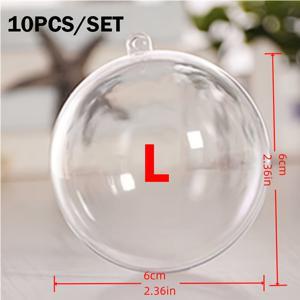 TEMU 10pcs 크리스마스 트리 매달려 장식 공 투명 플라스틱 둥근 공 채울 수 있는 장식품 파티 결혼식 크리스마스 장식, 펜던트 장식 장식품, 장면 장식, 방 장식, 가정 장식, 창문 장식 펜던트, 휴일 파티 장식