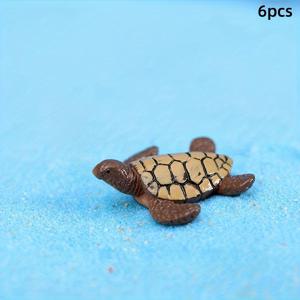 TEMU 6개 레진 귀여운 해변 바다거북 미니어처 조각상, 다육식물 화분 모스 풍경 DIY 테라리움 홈 데코 수족관 용품