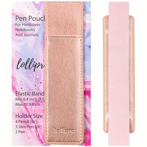 TEMU 최대 4개의 연필을 수납할 수 있는 PU 가죽 펜 케이스, A5 하드 PU 가죽 노트북에 적합