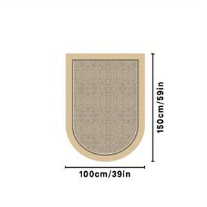 TEMU 1pc 모던 북유럽 스타일 라운드 사무용 의자 러그, 폴리에스테르, 미끄럼 방지 점무늬 뒷면, 손 세탁 가능, 내구성 있는 침실, 공부, 홈 데코용 책상 매트 - 1100g, 7mm 두께