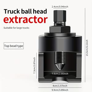 TEMU 1pc WOLLFAN 헤비 듀티 트럭 볼 조인트 프레스 툴, 공압 유압 스크류 풀러, 단조 강철 자동차 볼 헤드 리무버, 도전성 금속, 변형 없음, 대형 및 중형 트럭용