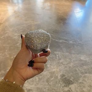 TEMU 럭셔리 라인스톤 장식 목걸이 상자 - 아름다운 인조 가죽 보관함, 반지, 팔찌 및 웨딩 밴드용 - 반짝이는 직사각형 디자인, 그녀에게 완벽한 선물, 웨딩 목걸이 상자, 목걸이 상자