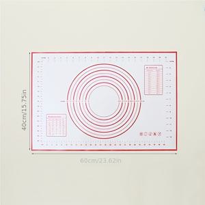 TEMU 1개 실리콘 반죽 보드, 실리콘 페이스트리 매트, 측정용 구미 매트가 있는 논스틱 베이킹 매트, 카운터 매트, 반죽 롤링 매트, 오븐 라이너, 파이 크러스트 매트, 롤업 반죽 보드, 40 * 60cm / 15.7 * 23.6인치