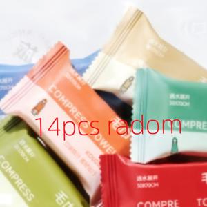 TEMU 14개 두꺼운 빠른 건조 압축 타월 - 다용도 습식/건식 사용, 여행 및 가정용 휴대성, 울트라 소프트 마이크로화이버, 휴대하기 쉬운 디자인, 화이트|스포츠타올