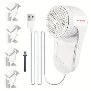 TEMU 4개 교체용 블레이드, USB 전원 볼 트리머 – 스웨터, 코트, 바지, 스카프, 침대 시트 & 소파용 – 고속 RPM 모터와 스테인리스 스틸 메쉬, 충전 불필요, 5V 전원 공급, 남녀 모두에게 적합한 휴대용 디자인. 할로윈이나 크리스마스에 가정용으로 오래 지속되는 청소 도구