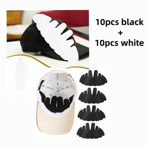 TEMU 20개 베이스볼 캡 인서트 유연한 세탁 가능 재사용 가능한 모자 형태 감촉 모자 땀 라이너, 맞춤형 볼 스포츠 캡 브림 지지대|볼캡