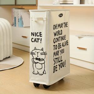 TEMU 프라이어가 달린 빨래바구니, 옷 보관함, 세탁실, 기숙사, 침실, 발코니용, 2가지 스타일 선택 가능, 블랙 & 화이트|빨래바구니