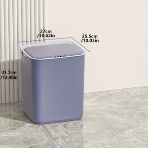 TEMU 대용량 스마트 , 3가지 작동 모드(파동/치명/버튼 누름), USB 충전식, 4가지 색상, 터치리스 자동 뚜껑 열림, 가정/사무실/공공 공간용, 현대적인 디자인, 내구성 있는 구조|쓰레기통