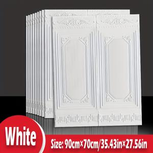 TEMU 3D 벽 스티커 5mm 두께 XPE 소재 방음 방진 접착식 간편 설치 - 거실, 복도, 발코니 배경 장식용 스티커 박스 포장 (5개입)